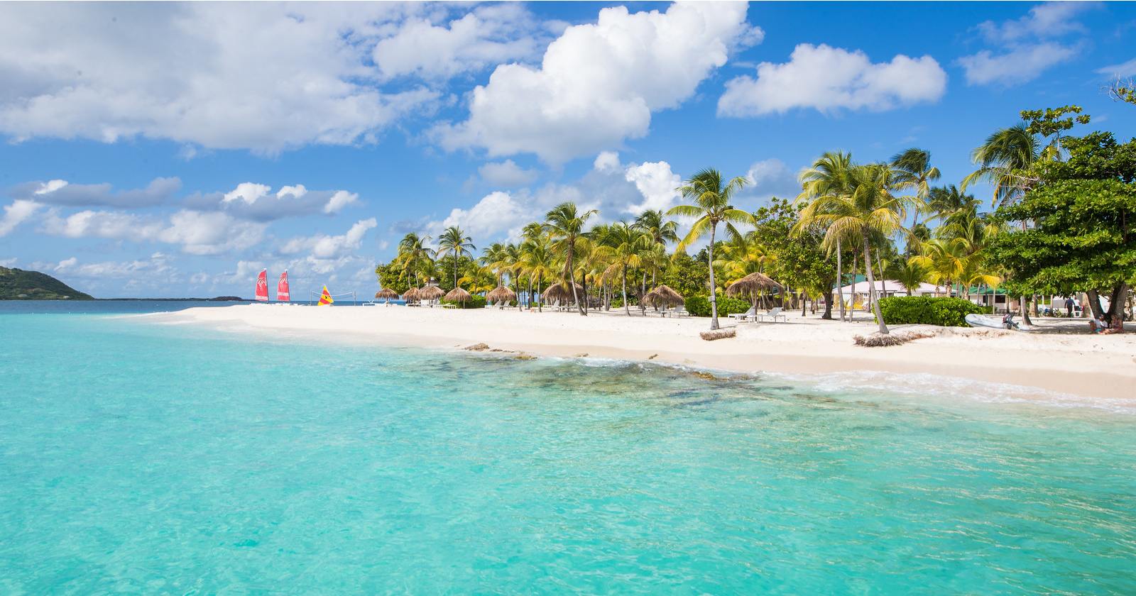 Palm Island caribbean beach